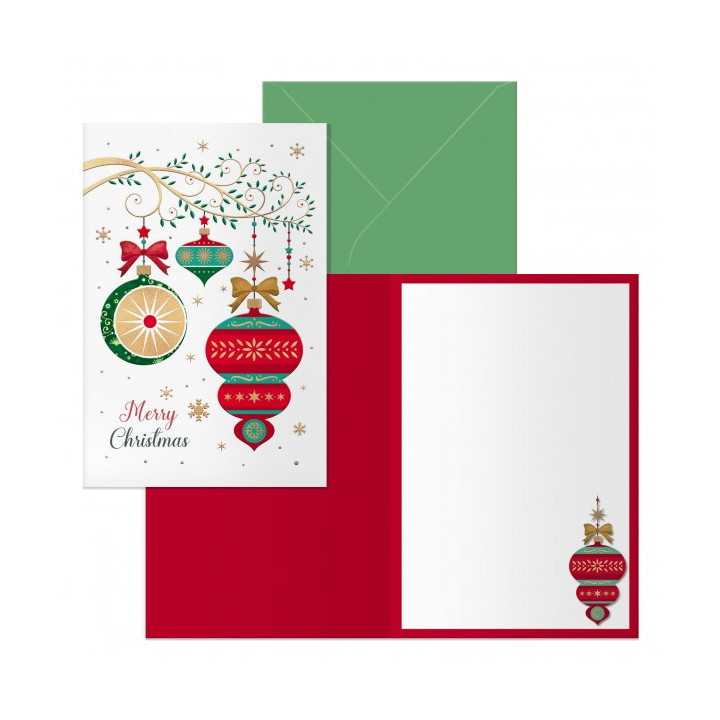 Dohe Cascabel Pack de 6 Tarjetas de Felicitacion Navideña con Sobre - Tamaño Cerrada 11.5x17cm