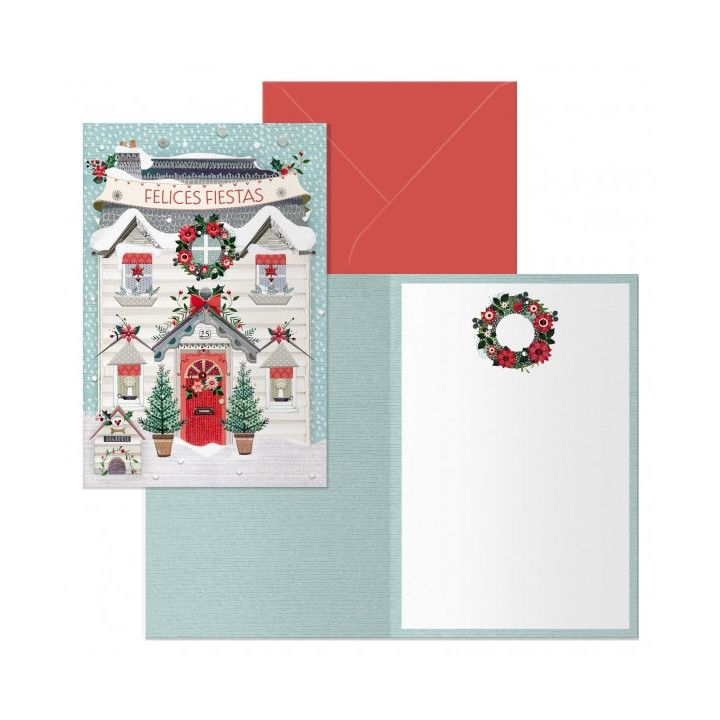 Dohe Paz Pack de 6 Tarjetas de Felicitacion Navideña con Sobre - Tamaño Cerrada 11.5x17cm