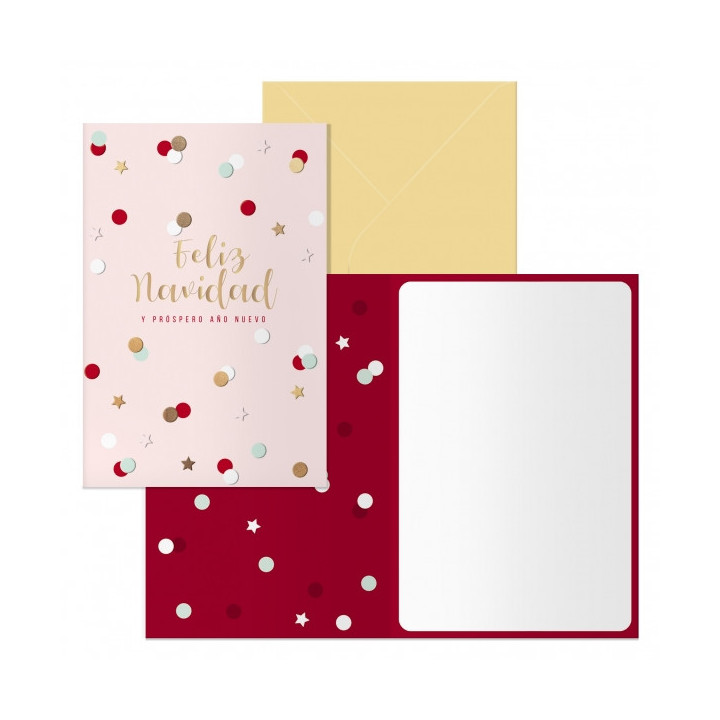 Dohe Copos Pack de 6 Tarjetas de Felicitacion Navideña con Sobre - Tamaño Cerrada 11.5x17cm