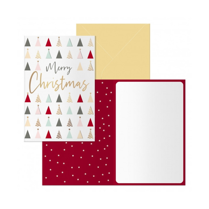 Dohe Forest Pack de 6 Tarjetas de Felicitacion Navideña con Sobre - Tamaño Cerrada 11.5x17cm