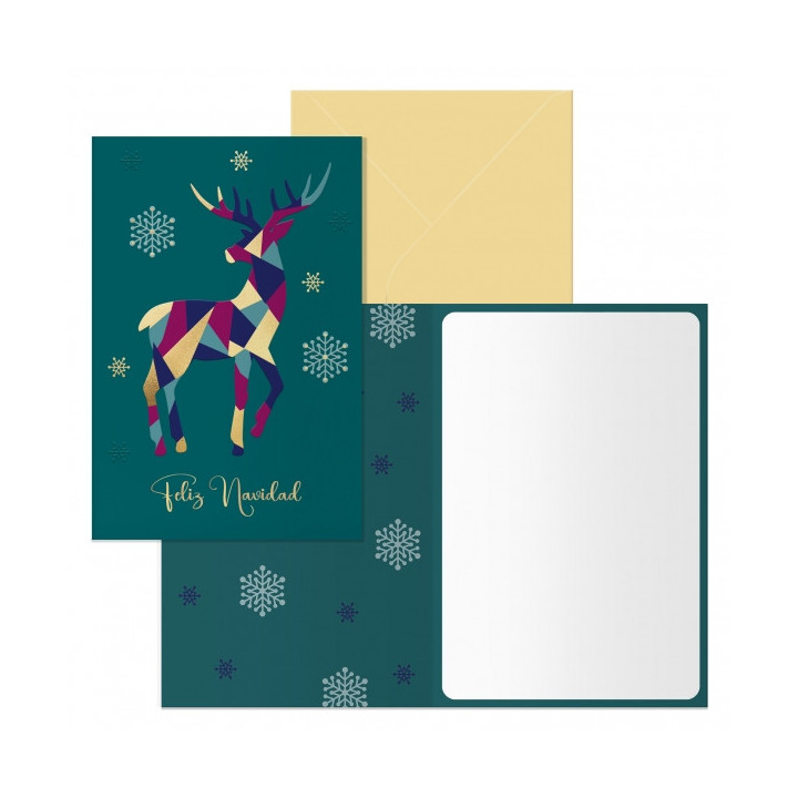 Dohe Heorot Pack de 6 Tarjetas de Felicitacion Navideña con Sobre - Tamaño Cerrada 11.5x17cm