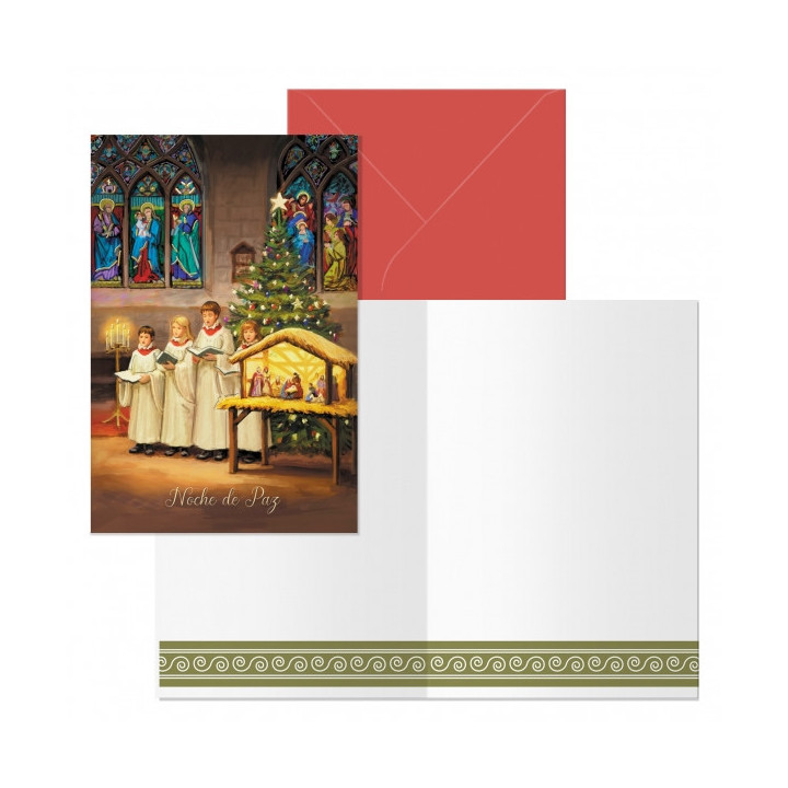 Dohe Coro Pack de 6 Tarjetas de Felicitacion Navideña con Sobre - Tamaño Cerrada 11.5x17cm