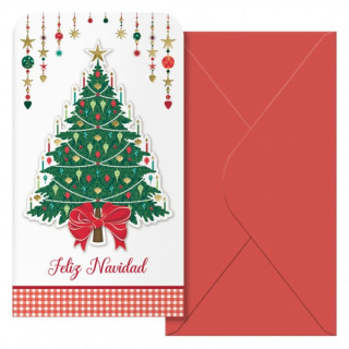 Dohe Dream Pack de 6 Tarjetas/Billeteros de Felicitacion Navideña con Sobre - Tamaño 9x16cm - Papel Offset - Impresas a todo