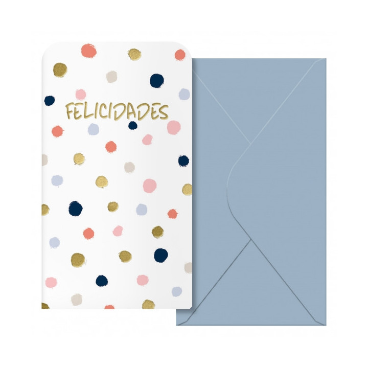 Dohe Copos Pack de 6 Tarjetas/Billeteros de Felicitacion con Sobre - Tamaño 9x16cm - Papel Offset - Impresas a todo Color