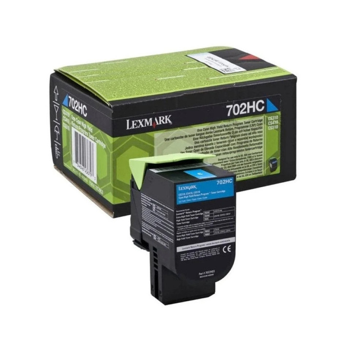 Lexmark CS310/CS410/CS510 Cyan Cartucho de Toner Original - 70C2HC0/70C2HCE/70C0H20/702HC