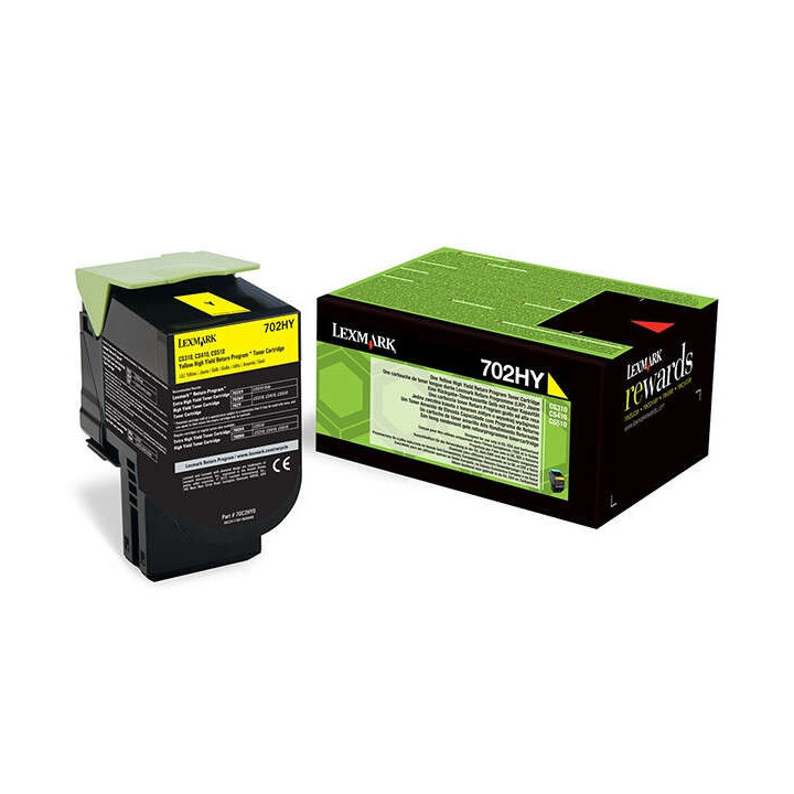 Lexmark CS310/CS410/CS510 Amarillo Cartucho de Toner Original - 70C2HY0/70C2HYE/70C0H40/702HY