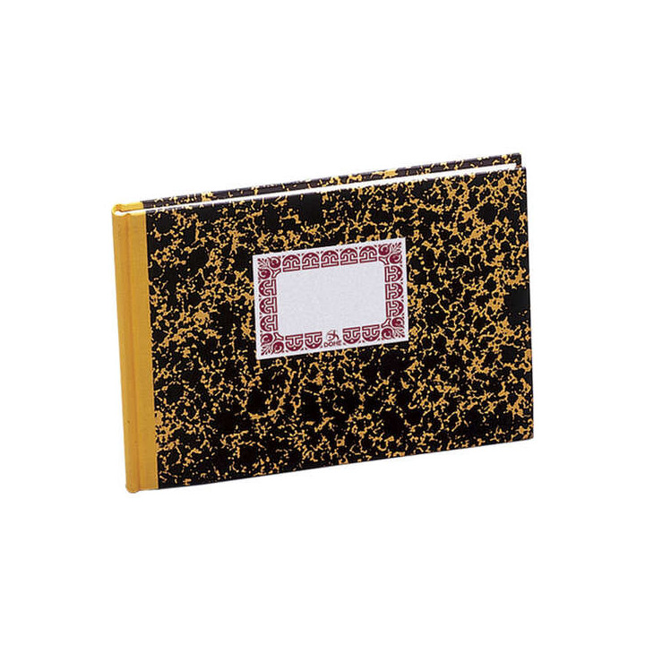 Dohe Cuaderno Cartone Cuentas Corrientes de 100 Hojas - Cuarto Apaisado - Tapa en Tres Piezas con Lomera de Tela - Interior en