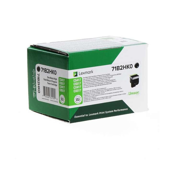 Lexmark CS417/CX417/CS517/CX517 Negro Cartucho de Toner Original - 71B2HK0/71B0H10