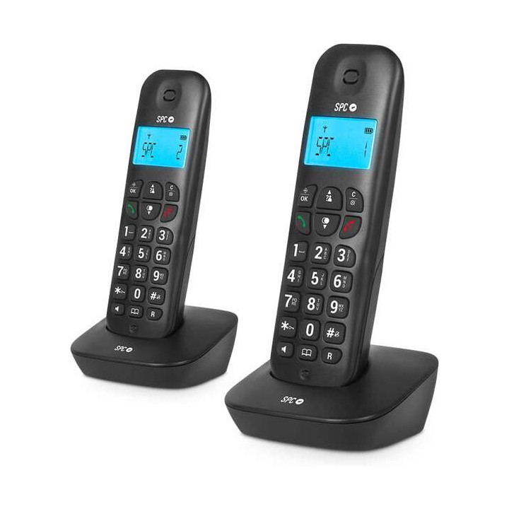 SPC Air Pro Duo Telefono Inalambrico - Pantalla Retroiluminada de 35x22mm - Identificacion de Llamadas - Conexion a Red Telefon