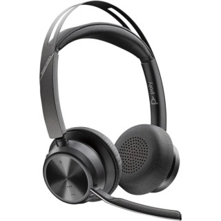 Plantronics/Poly Voyager Focus 2 Auriculares con Microfono Bluetooth 5.1 - Cancelacion de Ruido - Almohadillas Acolchadas - Aut