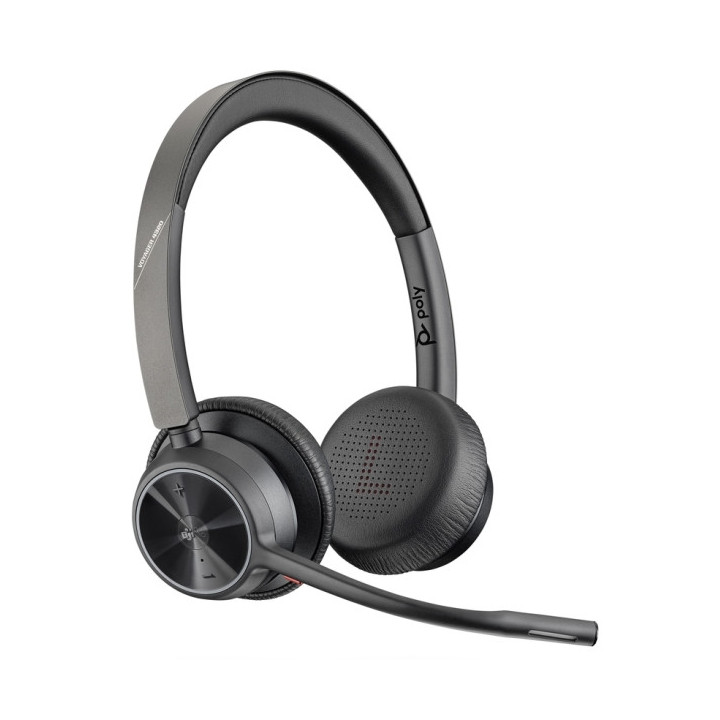 Plantronics/Poly Voyager 4320 UC M Auriculares con Microfono Bluetooth - Almohadillas Acolchadas - Controles en Auricular- Colo
