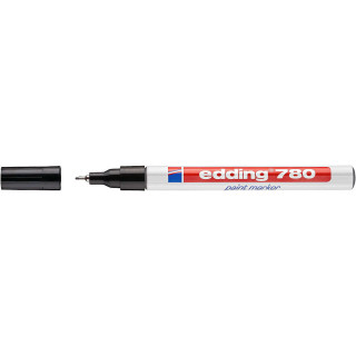Edding 780 Rotulador Permanente de Tinta Opaca - Punta Redonda - Trazo 0.8mm - Puntas de Recambio Disponibles - Secado Rapido -