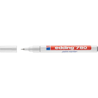 Edding 780 Rotulador Permanente de Tinta Opaca - Punta Redonda - Trazo 0.8mm - Puntas de Recambio Disponibles - Secado Rapido -