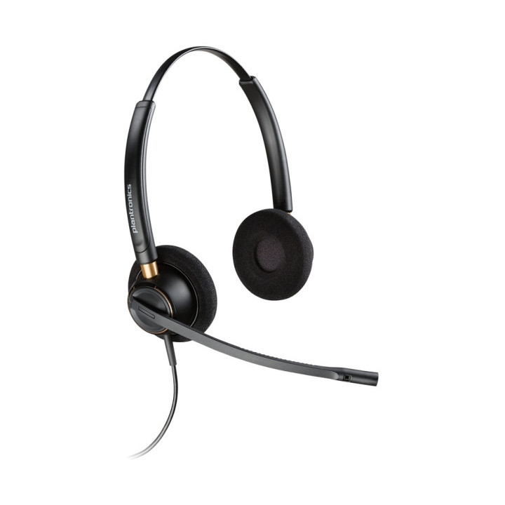 Plantronics/Poly EncorePro 520 Auriculares con Microfono - Cancelacion de Ruido - Almohadillas Acolchadas - Color Negro