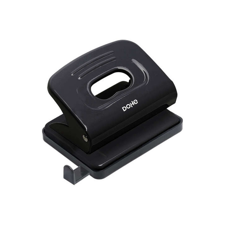 Dohe Taladro Perforador Metalico - Hasta 16 Hojas - Guia y Deposito - Color Negro