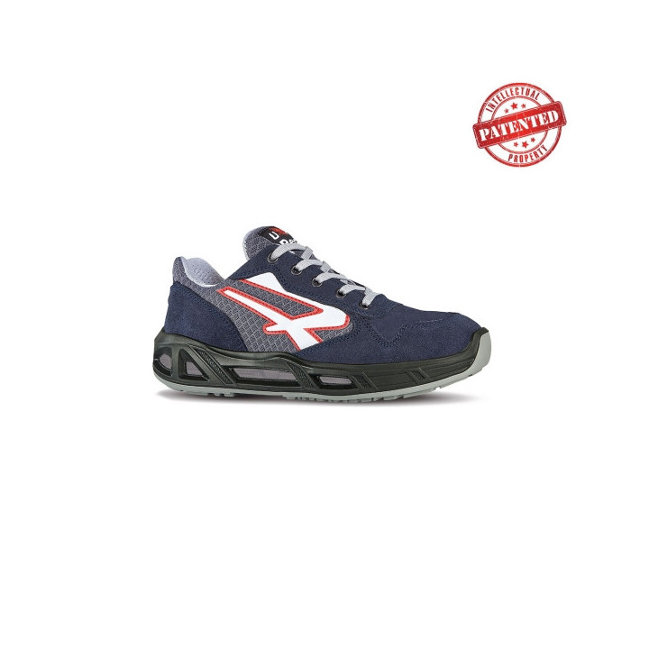 Upower Active Carpet S ESD Calzado de Seguridad Bajos - Talla 35 - Parte Superior de Nailon Ultraflexible y Gamuza Suave