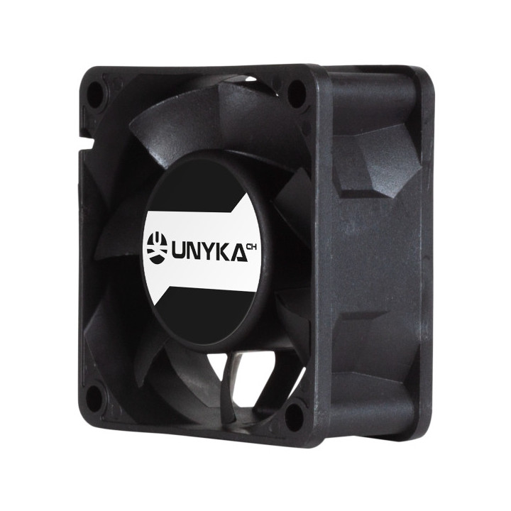 Unykach Server Ventilador 60mm de Doble Bola - Velocidad Max. 3000rpm - Conector de 4 Pines con Control de Temperatura - Color