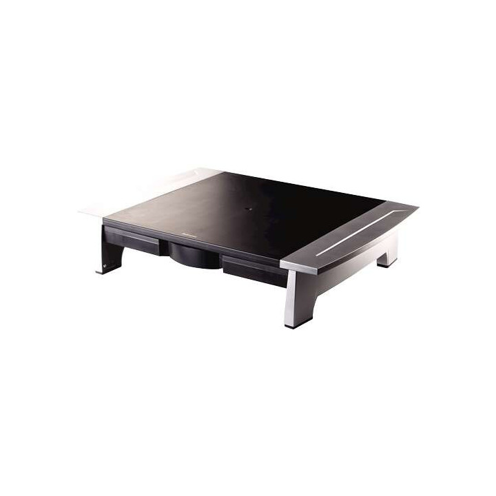 Fellowes Office Suites Soporte para Monitor - 5 Ajustes de Altura - Cajon de Almacenamiento - Espacio para Portatil - Peso Max