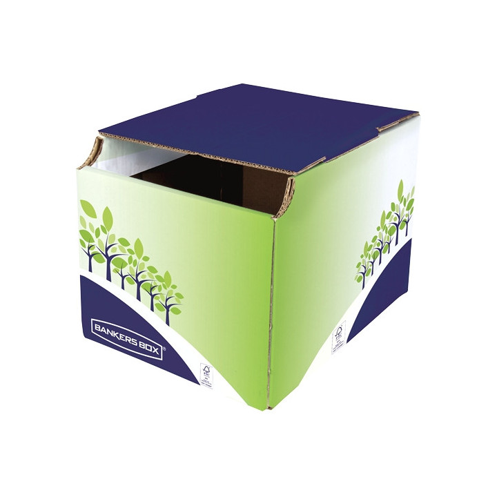 Bankers Box Papelera de Sobremesa en Carton Onda B - Capacidad 16 Litros - Certificacion FSC - Ideal para Reciclado de Papel