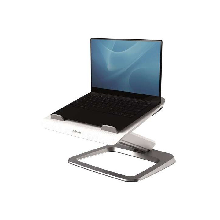 Fellowes Hana Soporte para Portatil - Sistema de Muelle a Gas - Inclinacion Maxima 95º - 4 Puertos USB - Base de Aluminio y Pl