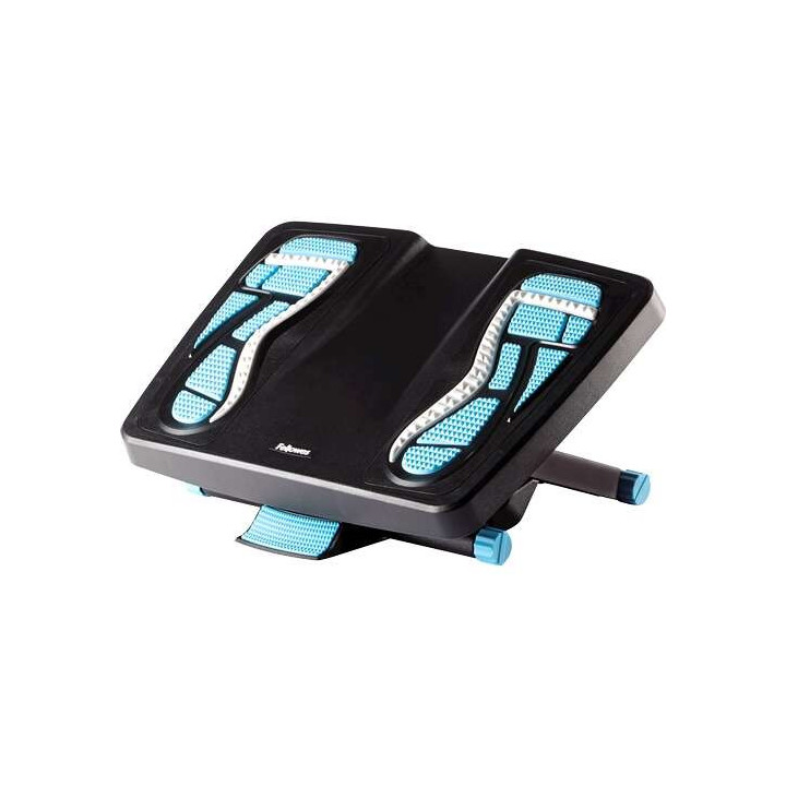 Fellowes Energizer Reposapies - 3 Ajuste de Altura - Superficie Efecto Masaje - Efecto Balanceo - Color Negro