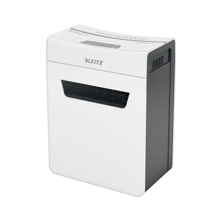 Leitz IQ Protect Premium 8X Destructora de Papel Manual Corte en Particulas P-4 - Destruye hasta 8 Hojas - Ultrasilenciosa - Pa