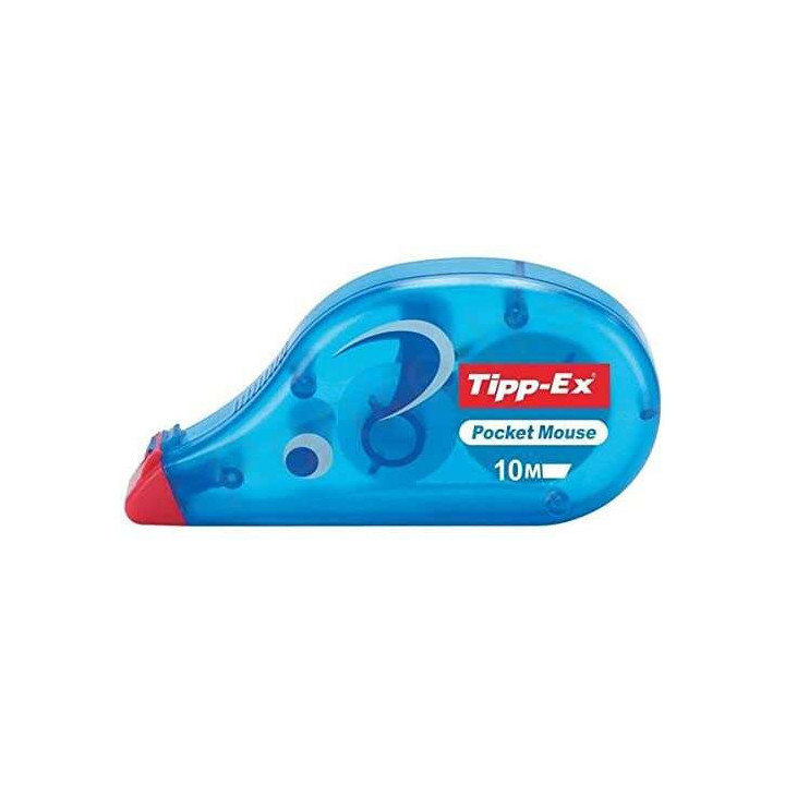 Tipp-Ex Pocket Mouse Cinta Correctora 4.20mm x 10m - Resistente - Escritura Instantanea - Capuchon Protector