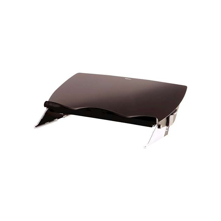 Fellowes Soporte y Atril Multifuncion - Ajustable en Altura - Cajon de Almacenamiento - Tope en la Parte Inferior - Color Negro