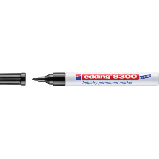 Edding 8300 Rotulador Permanente Industrial - Punta Redonda 1.5-3mm - Tinta Resistente al Desgaste