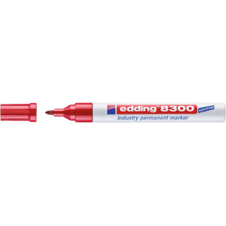 Edding 8300 Rotulador Permanente Industrial - Punta Redonda 1.5-3mm - Tinta Resistente al Desgaste