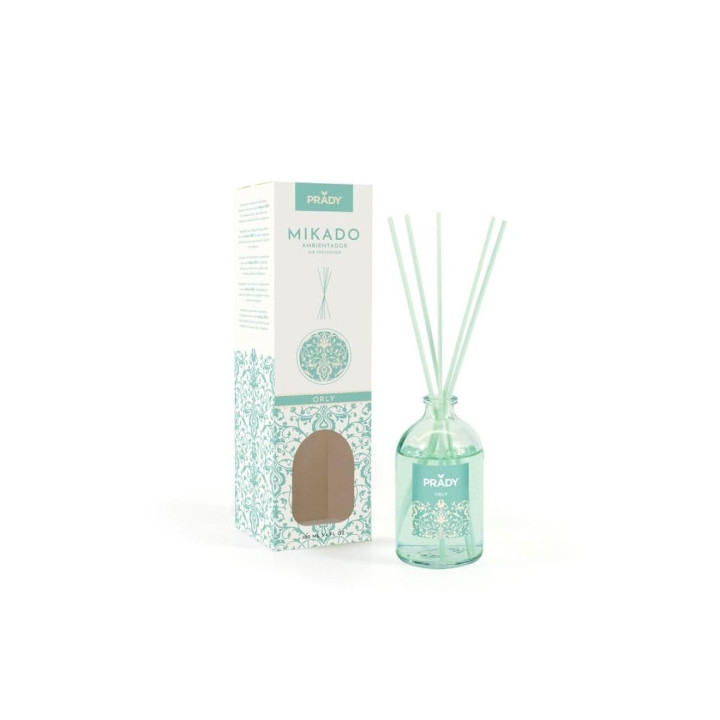 Prady Ambientador Mikado Orly - Frasco de Cristal 100 ml y Varitas Difusoras