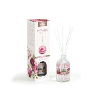 MIKADO ROSA DE BULGARIAPrady Ambientador Mikado Rosa de Bulgaria - Frasco de Cristal 100 ml y Varitas Difusoras