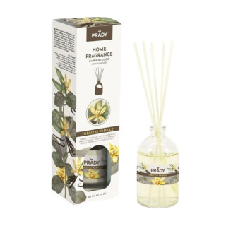 Prady Ambientador Mikado Tobacco Vanille - Frasco de Cristal 100 ml y Varitas Difusoras