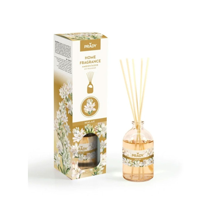 Prady Ambientador Mikado Malak - Frasco de Cristal 100 ml y Varitas Difusoras