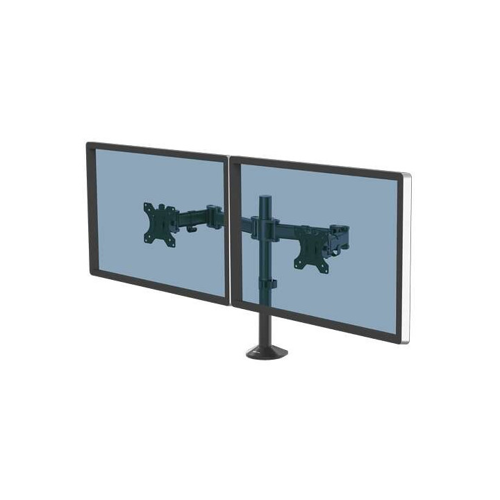 Fellowes Reflex Brazo para Monitor Doble - Hasta 27" y 8kg - Ajustable en Altura y Profundidad - Gestion de Cables Integrada -