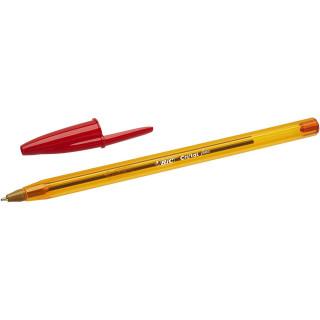 Bic Cristal Original Fine Boligrafo de Bola - Punta Redonda de 0.8mm - Trazo de 0.30mm - Tinta con Base de Aceite - Translucido