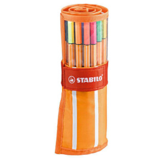 Stabilo Point 88 Pack de 30 Rotulador de Punta Fina de Fibra - Trazo de 0.4mm. - Tinta con Base de Agua - Apto para Reglas y Pl