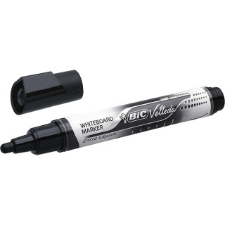Bic Velleda Liquid Ink Marcador para Pizarra - Punta Media - Trazo 2.3mm - Tinta Liquida con Base de Alcohol - Color Negro