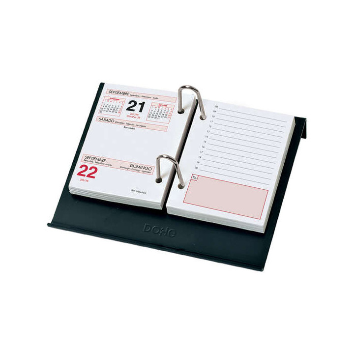 Dohe Portacalendario de Mesa - Para Bloque Bufete - Fabricado en Plastico - Color Negro