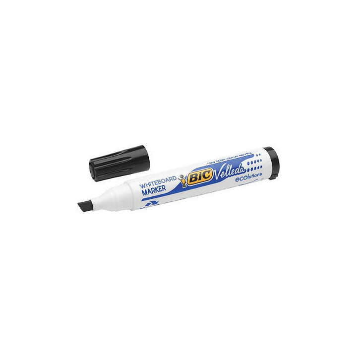 Bic Velleda 1751 ECOlutions Marcadores para Pizarra - Punta Biselada - Trazo entre 3mm y 5.5mm - Tinta con Base de Alcohol - Ec