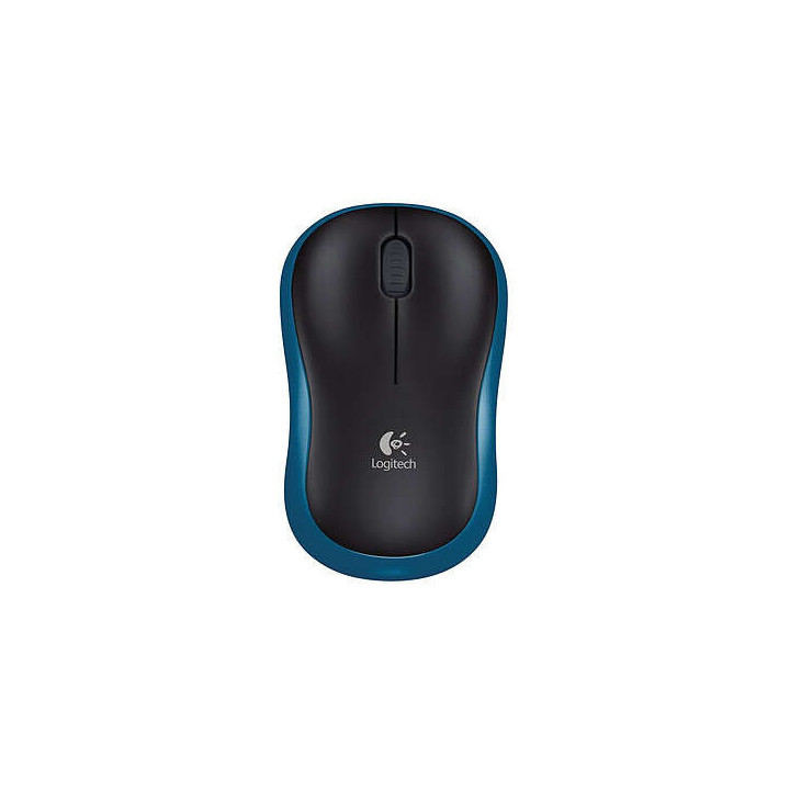 Logitech M185 Raton Inalambrico 1000dpi - 3 Botones - Uso Ambidiestro - Color Negro/Azul