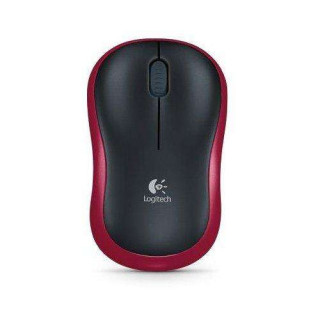 Logitech M185 Raton Inalambrico 1000dpi - 3 Botones - Uso Ambidiestro - Color Negro/Rojo