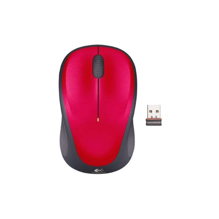 Logitech M235 Raton Inalambrico 1000dpi - 3 Botones - Uso Ambidiestro - Color Rojo