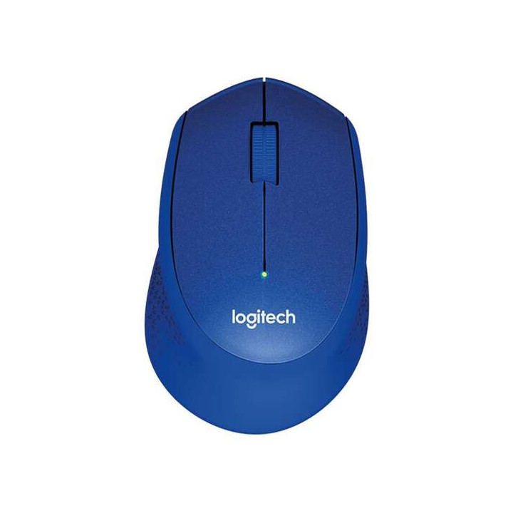 Logitech M330 Silent Plus Raton Inalambrico 1000dpi - Silencioso - 3 Botones - Uso Diestro - Color Azul