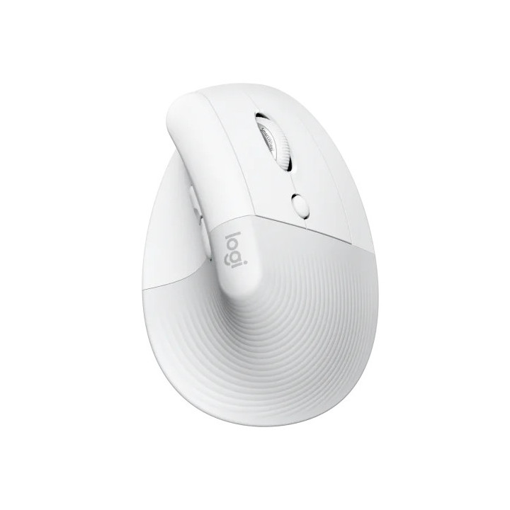 Logitech Lift Raton Vertical Bluetooth e Inalambrico USB 4000dpi - 5 Botones - Uso Diestro - Color Blanco
