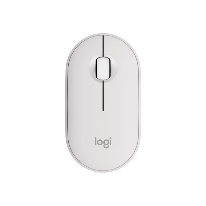 Logitech Pebble Mouse 2 M350s Raton Inalambrico USB 1000dpi - Multidispositivo - Uso Ambidiestro - Color Blanco