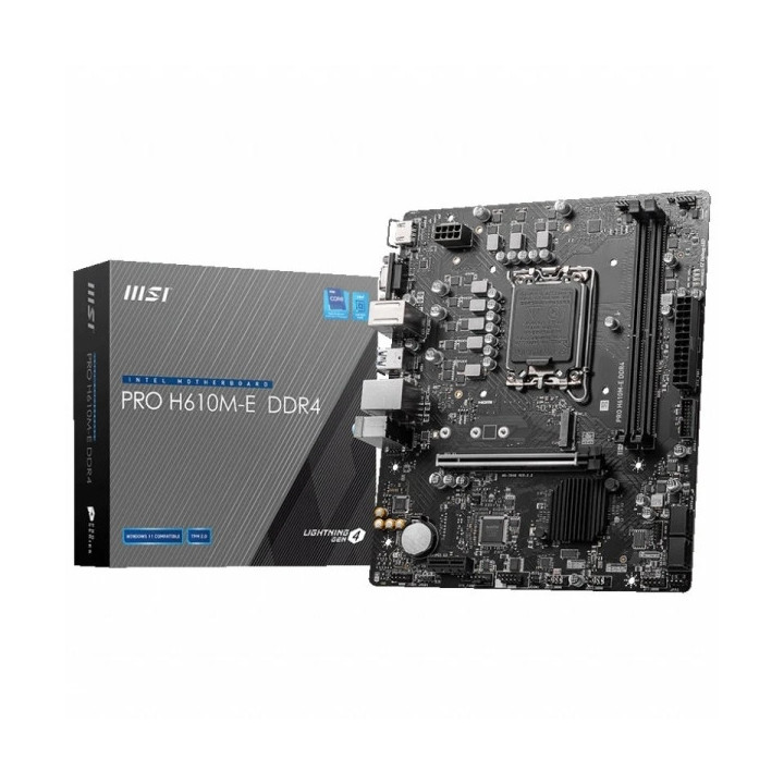 MSI Pro H610M-E Placa Base Intel  LGA 1700 2x DDR4 - HDMI