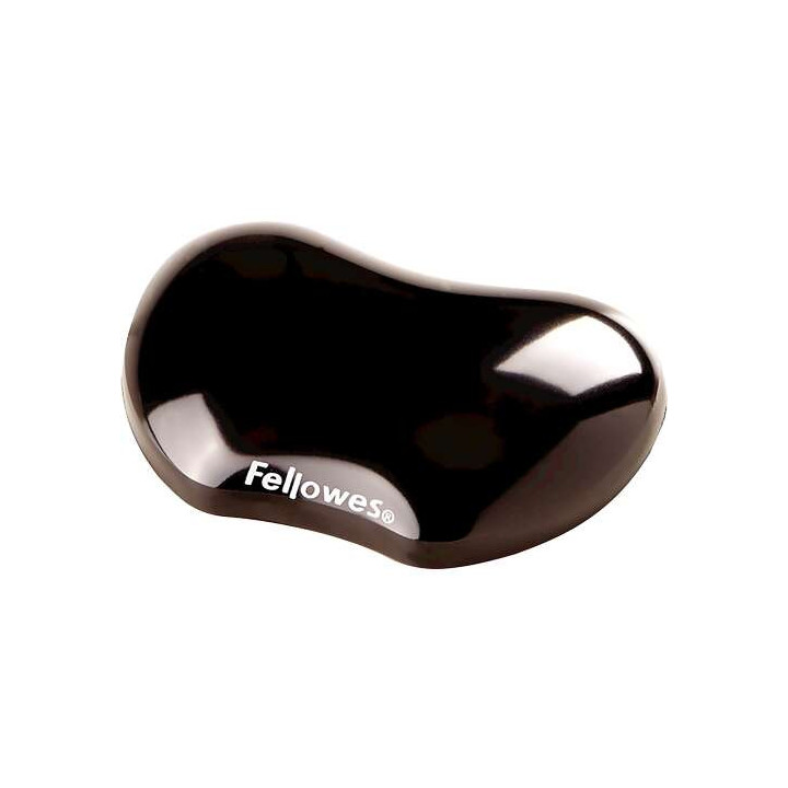Fellowes Crystal Reposamuñecas Flexible de Gel - Resistente a las Manchas - Color Negro