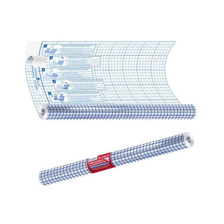 Dohe Rollo Forralibros Autoadhesivo - Tamaño 50x300cm - Material PVC 80 micras