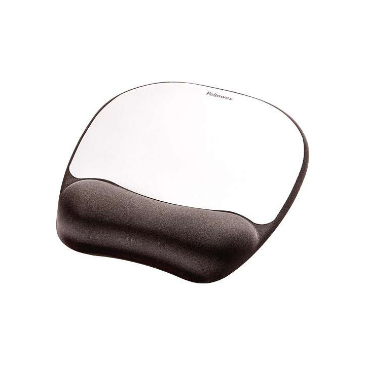 Fellowes Alfombrilla con Reposamuñecas Espuma Memory Foam - Confort Excepcional - Color Plateado